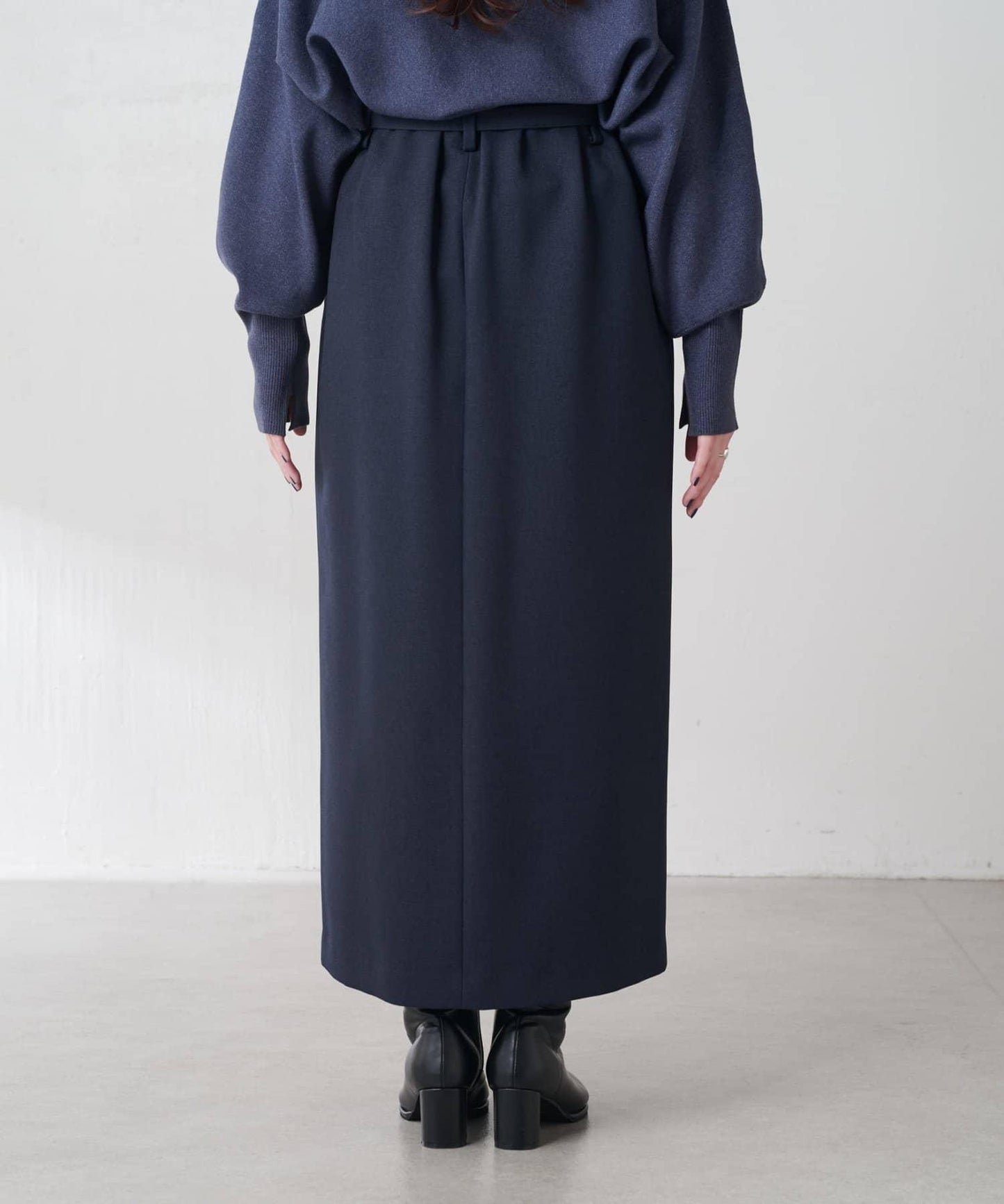 【2尺碼可選】羊毛感繫帶半身裙/可成套搭配