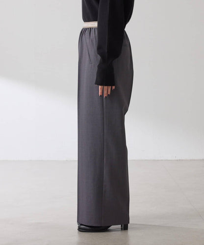 【人氣系列】亮片條紋鬆緊腰帶長褲