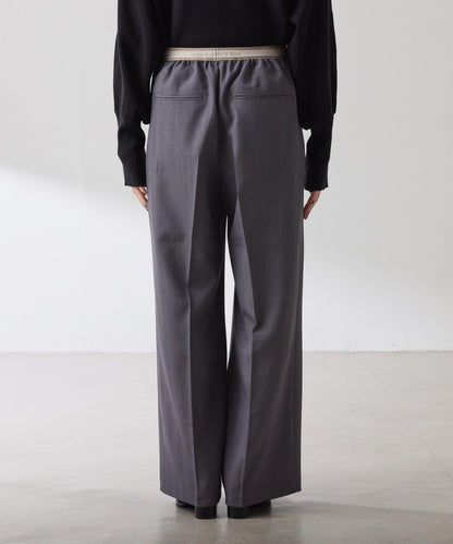 【人氣系列】亮片條紋鬆緊腰帶長褲