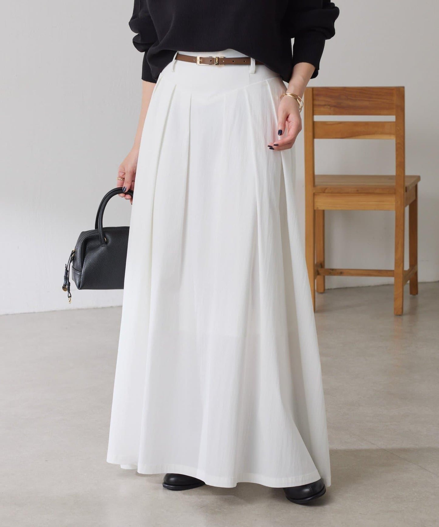 蓬鬆喇叭半身裙