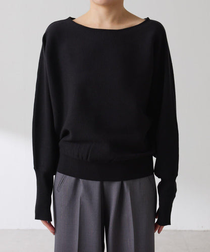 袖口羅紋2WAY蝙蝠袖針織衫