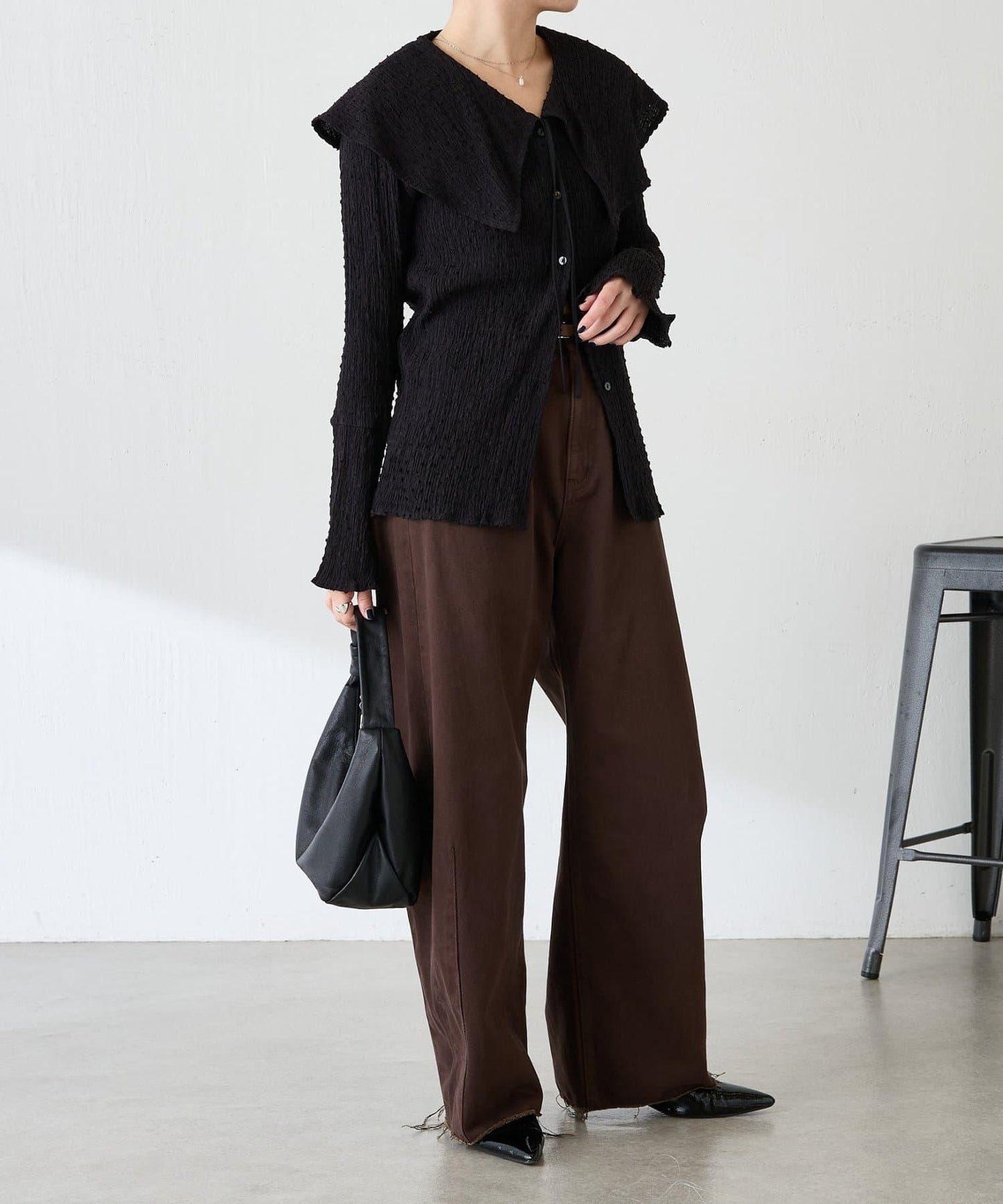 【領子可拆卸】大翻領開衫