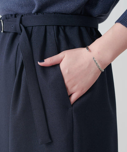 【2尺碼可選】羊毛感繫帶半身裙/可成套搭配