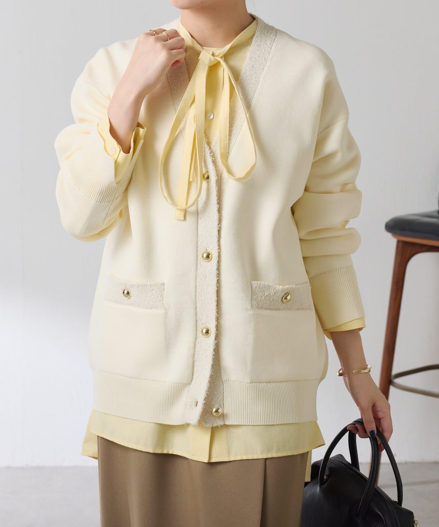 【輕盈/顯氣質】半米蘭針織開衫