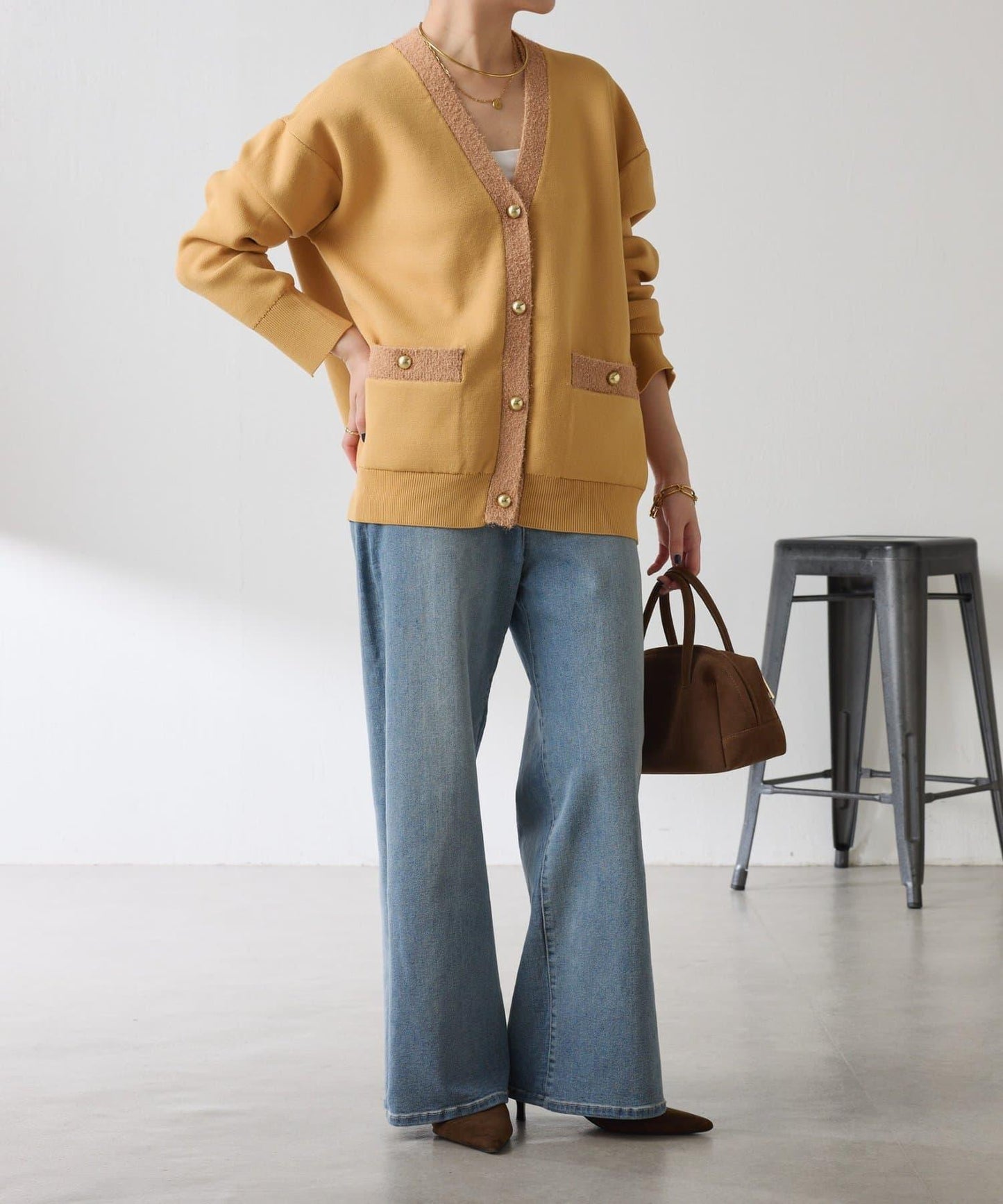 【輕盈/顯氣質】半米蘭針織開衫