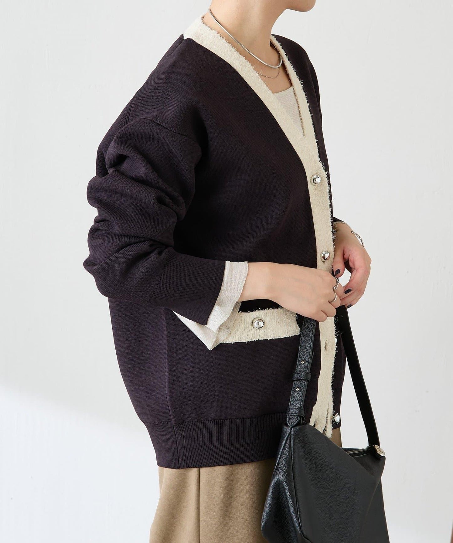 【輕盈/顯氣質】半米蘭針織開衫