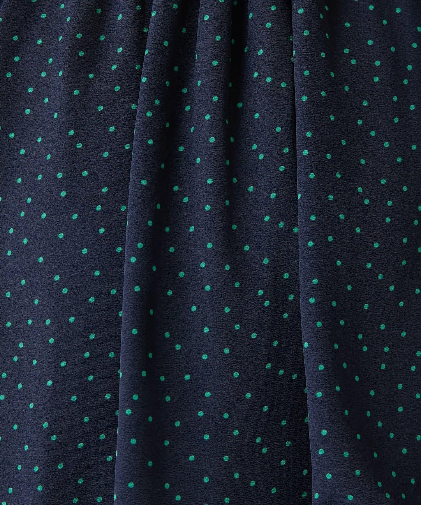 高領褶皺波點襯衫/禮服