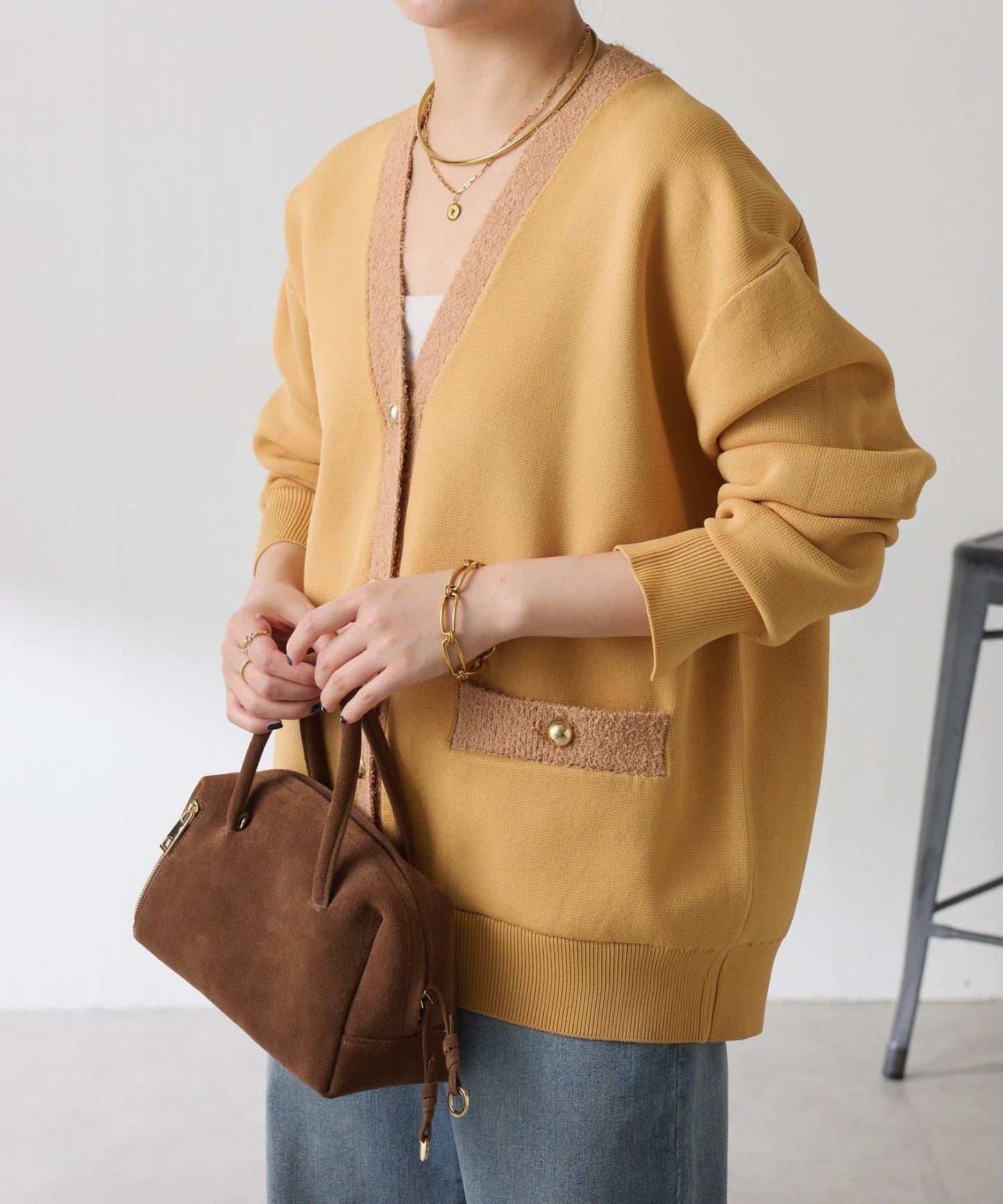 【輕盈/顯氣質】半米蘭針織開衫