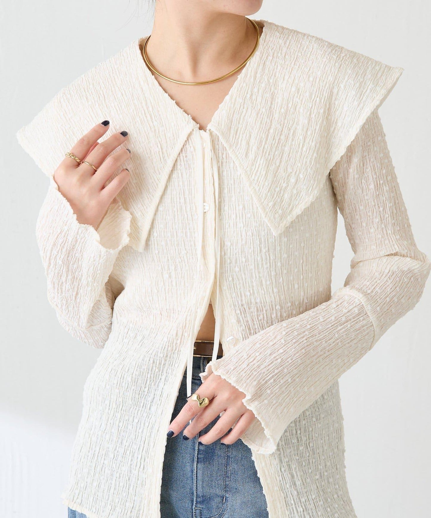 【領子可拆卸】大翻領開衫