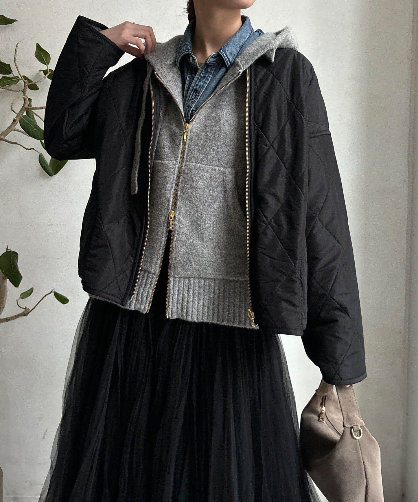 可雙面穿仿毛絎縫大衣