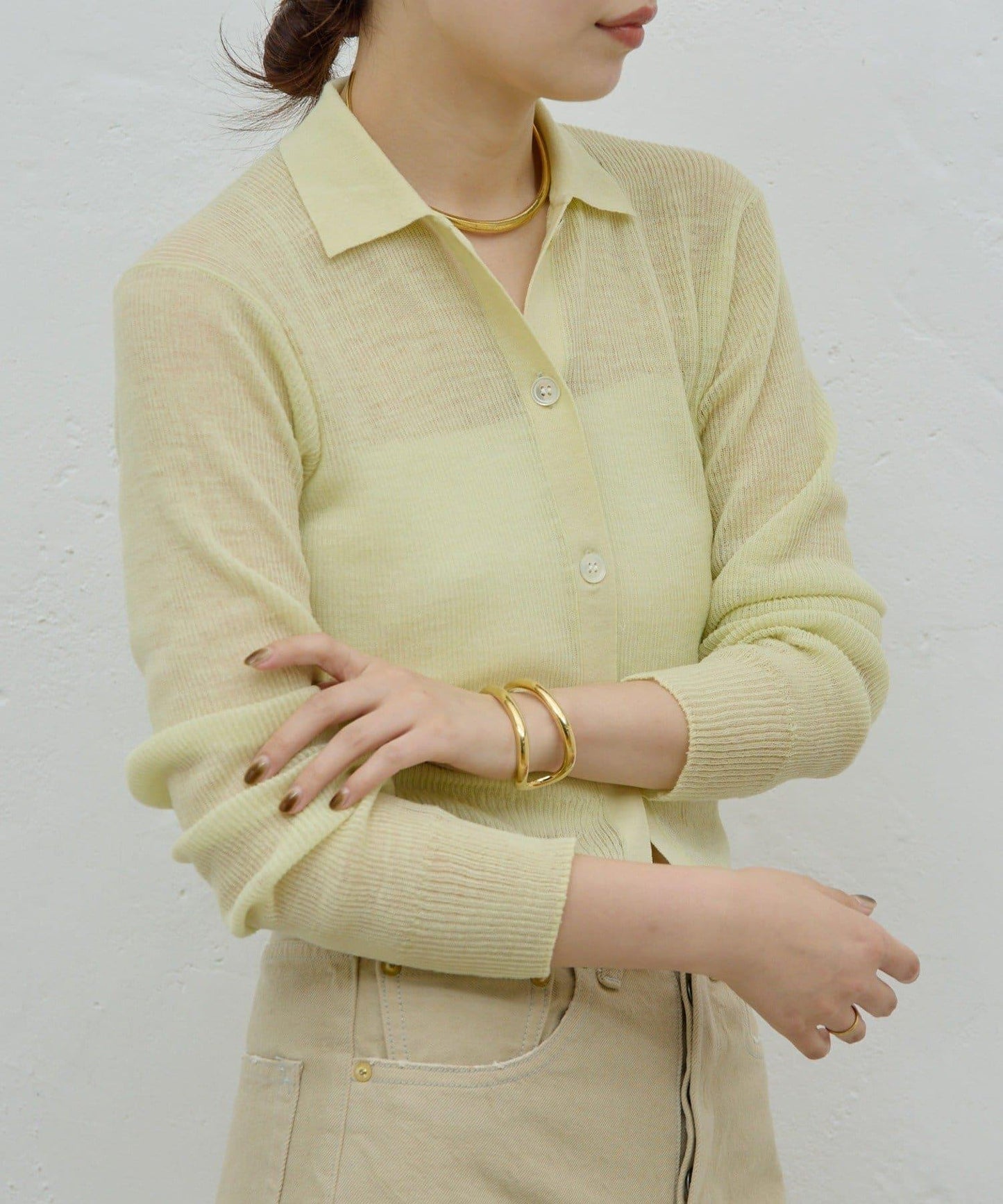 【HERITANOVUM】透視羅紋針織POLO衫