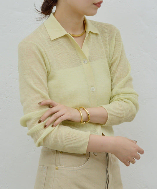 【HERITANOVUM】透視羅紋針織POLO衫