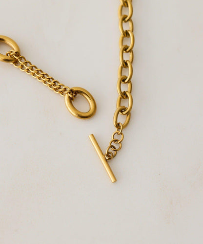 金屬過敏適用/不鏽鋼 跳躍D鏈條項鍊