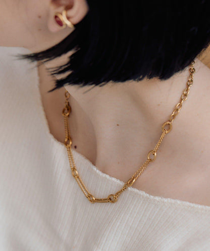 金屬過敏適用/不鏽鋼 跳躍D鏈條項鍊