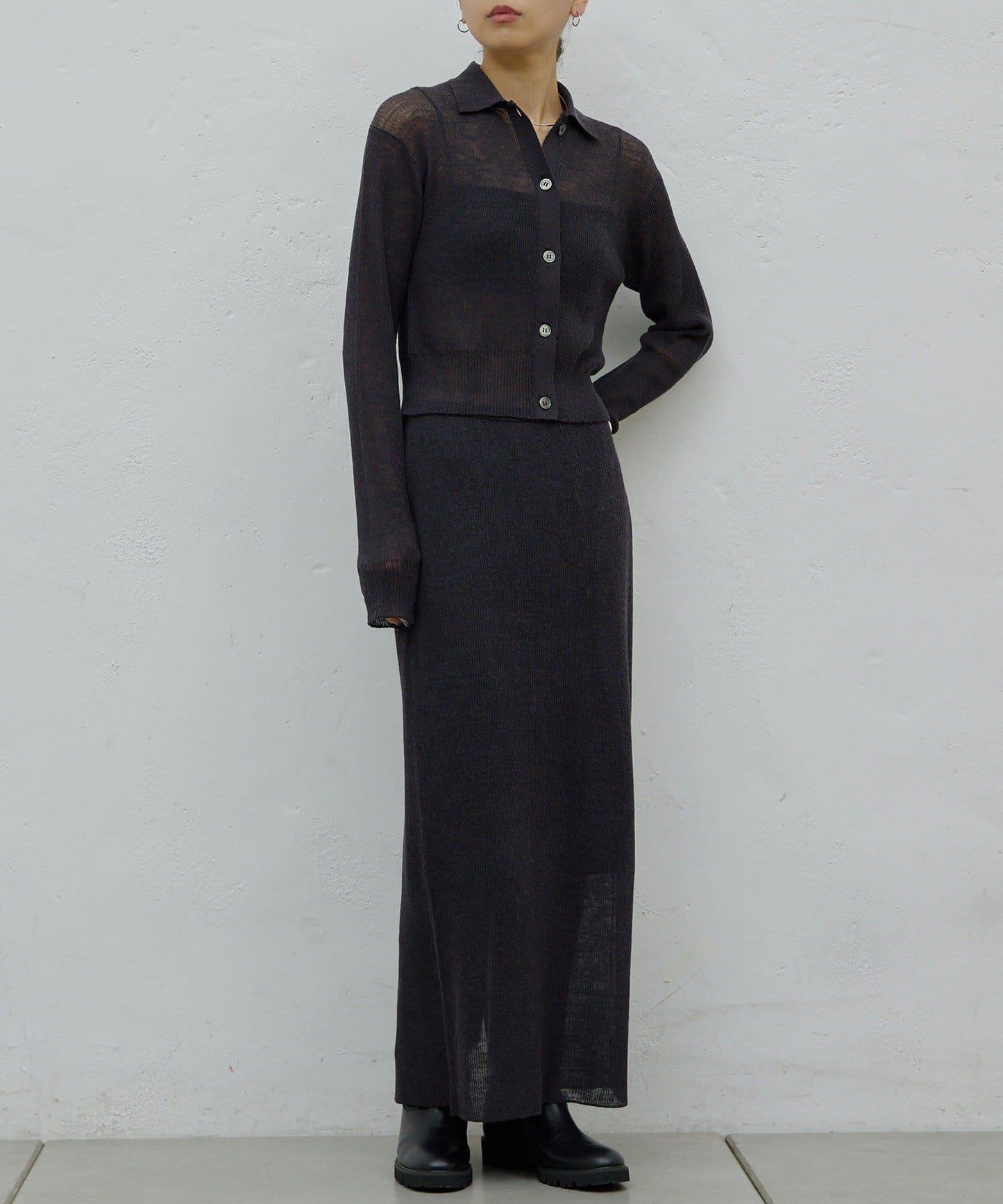 【HERITANOVUM】透視羅紋針織POLO衫