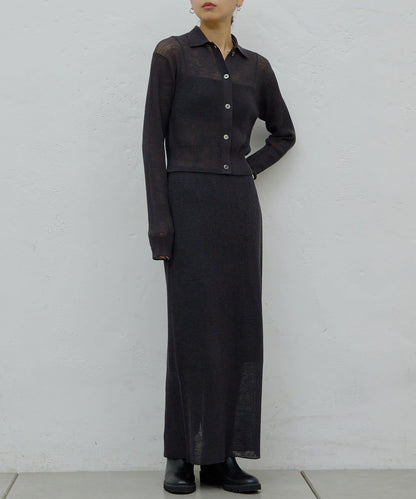 【HERITANOVUM】透視羅紋針織POLO衫