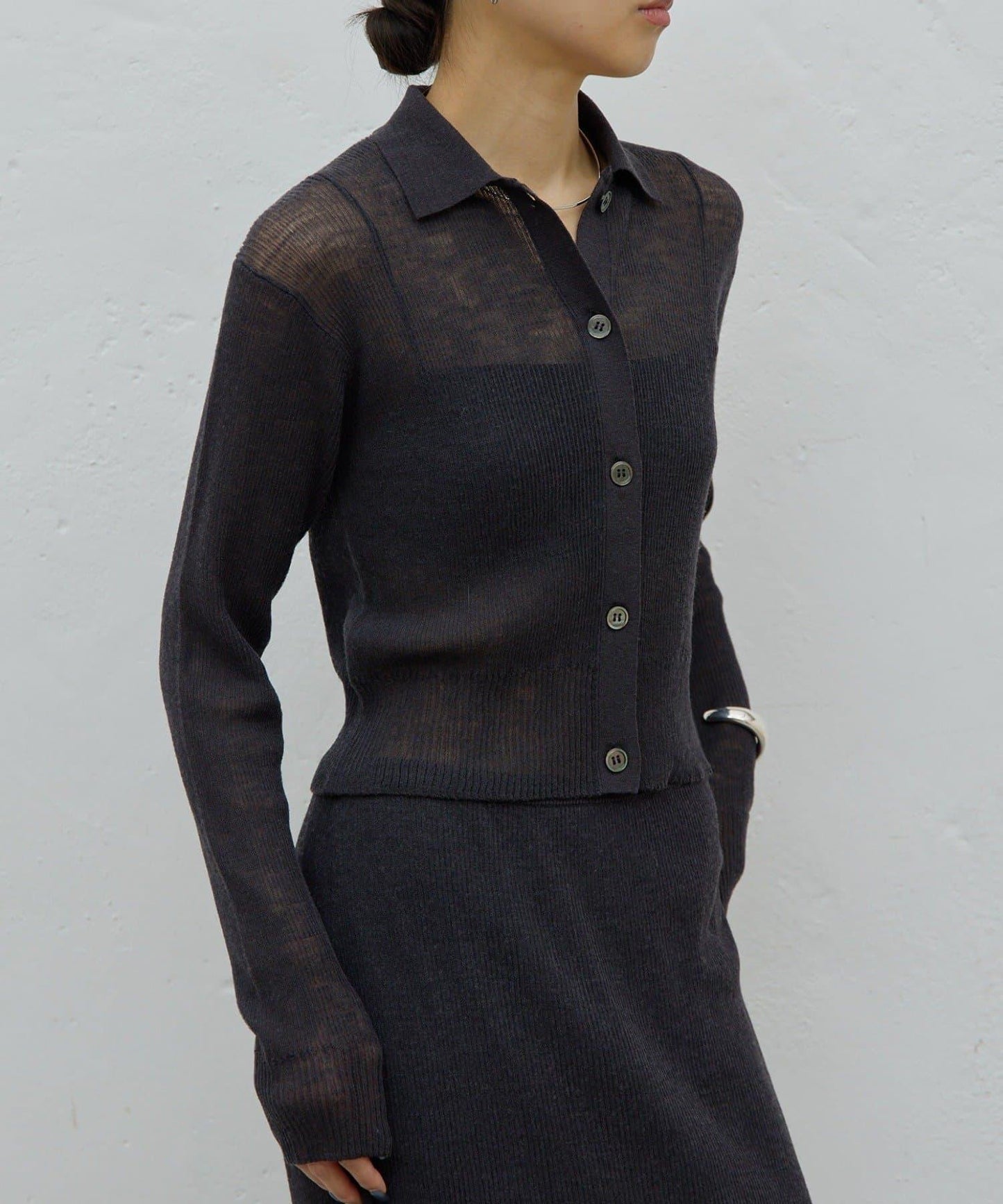 【HERITANOVUM】透視羅紋針織POLO衫