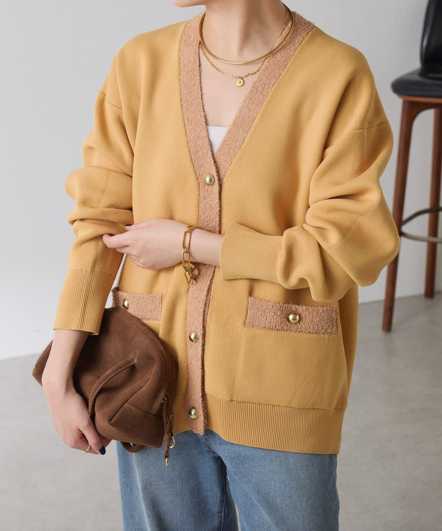 【輕盈/顯氣質】半米蘭針織開衫