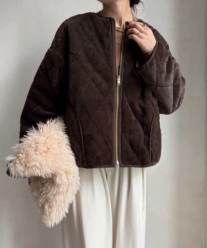 可雙面穿仿毛絎縫大衣