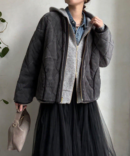 可雙面穿仿毛絎縫大衣