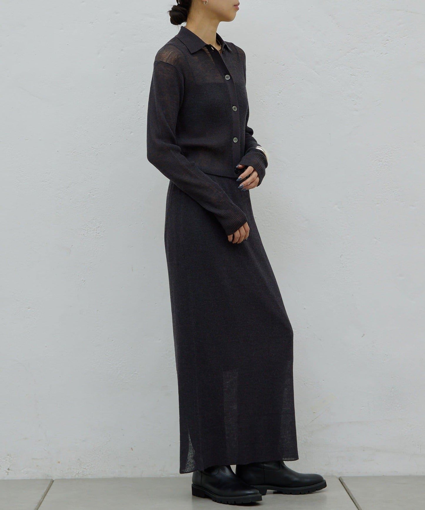 【HERITANOVUM】透視羅紋針織POLO衫