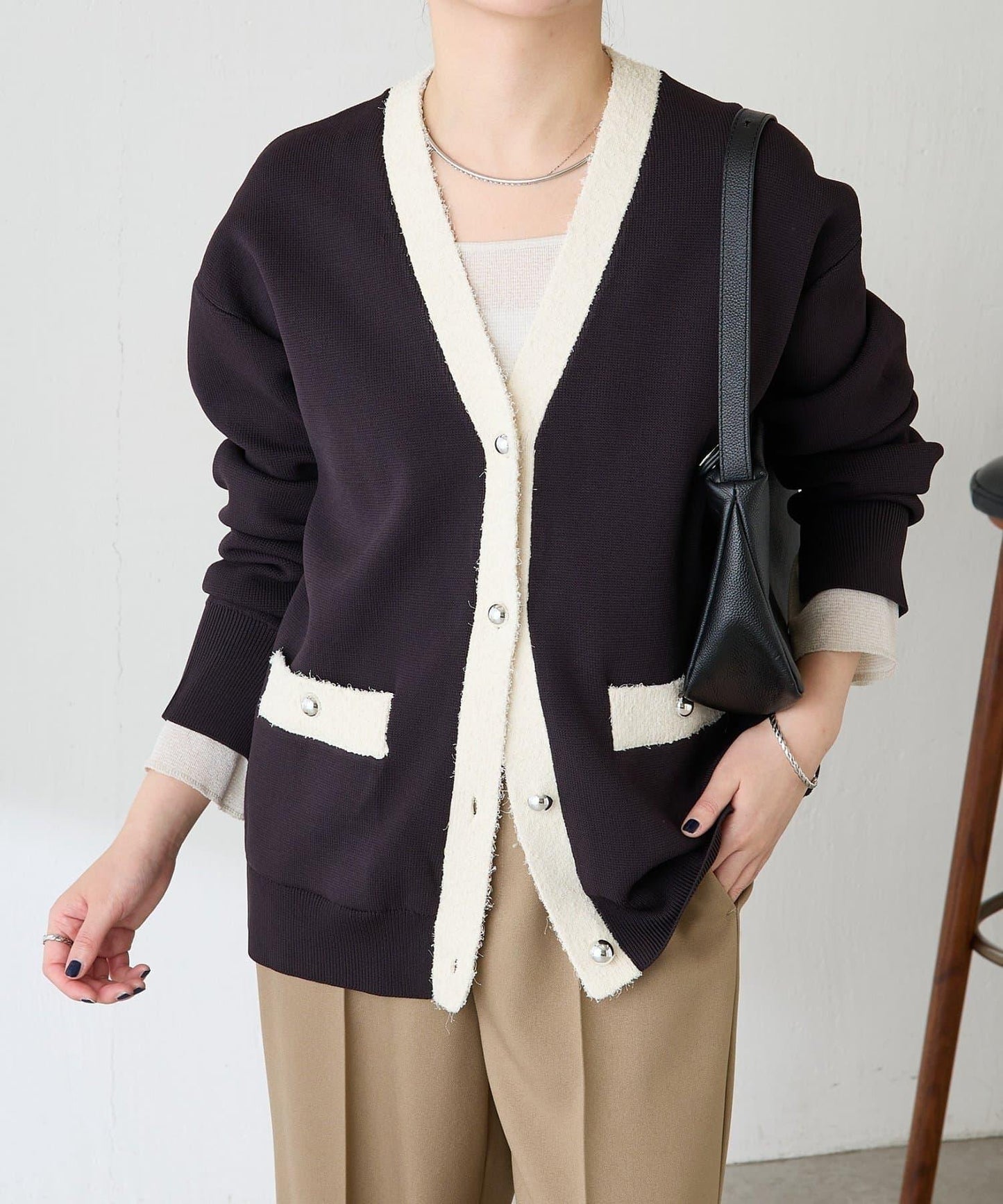 【輕盈/顯氣質】半米蘭針織開衫