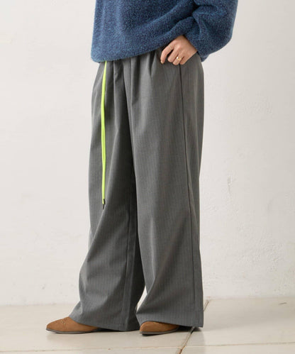 【WHIMSIC/2尺碼可選】細條紋寬鬆西裝褲