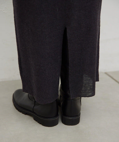 【HERITANOVUM】透視羅紋針織半身裙