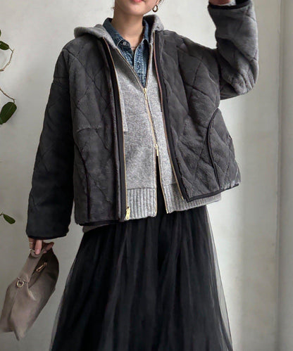 可雙面穿仿毛絎縫大衣