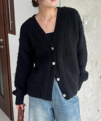 【HAPPY BAG対象】微妙色調紐扣疊穿風開衫