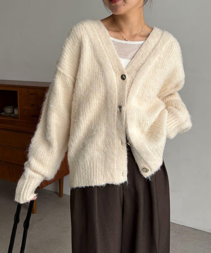 【HAPPY BAG対象】微妙色調紐扣疊穿風開衫