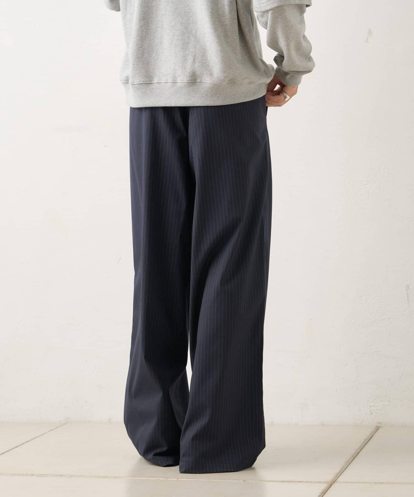 【WHIMSIC/2尺碼可選】細條紋寬鬆西裝褲