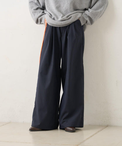 【WHIMSIC/2尺碼可選】細條紋寬鬆西裝褲