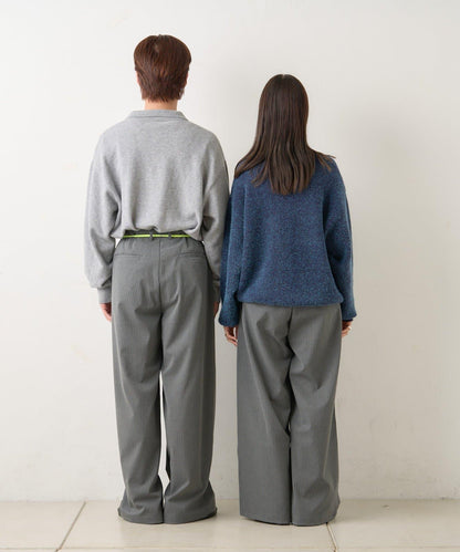 【WHIMSIC/2尺碼可選】細條紋寬鬆西裝褲