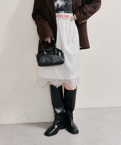 下襬蕾絲多功能半身裙