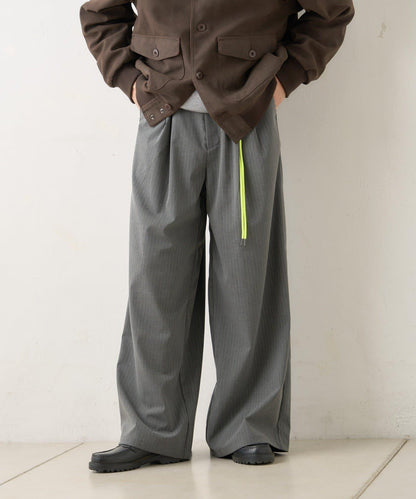 【WHIMSIC/2尺碼可選】細條紋寬鬆西裝褲