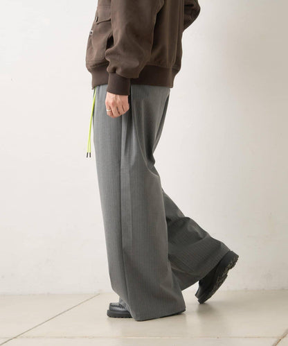 【WHIMSIC/2尺碼可選】細條紋寬鬆西裝褲