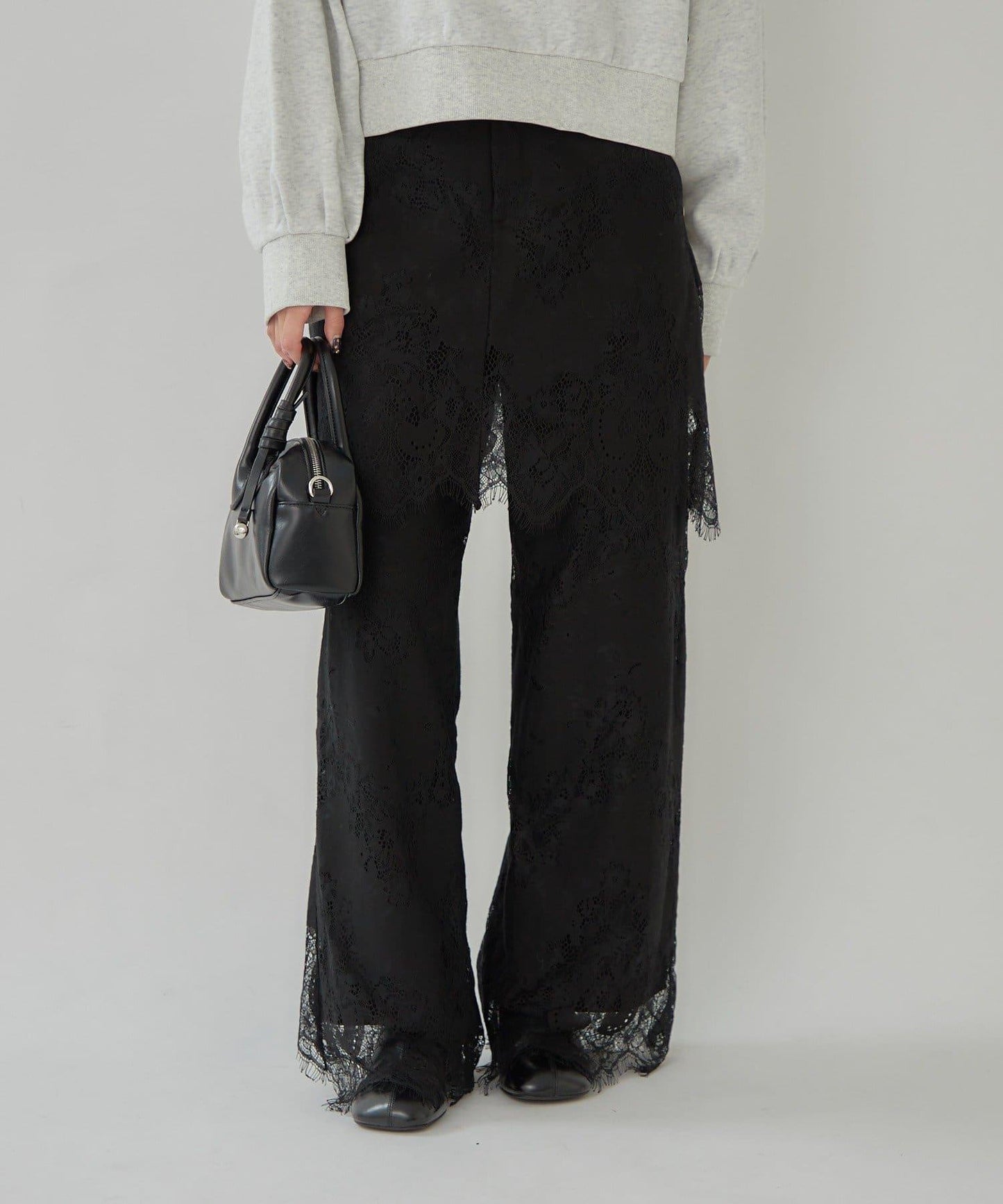 鏤空花邊疊層褲