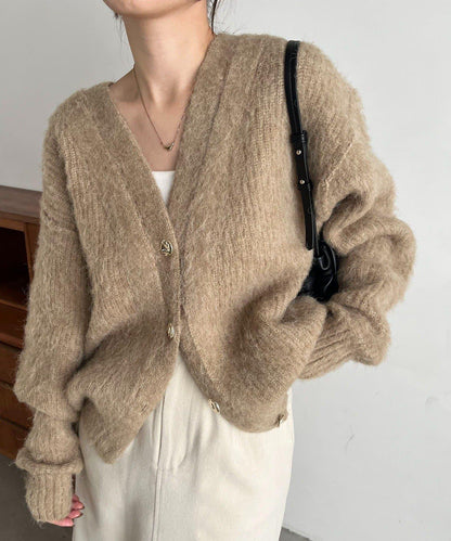 【HAPPY BAG対象】微妙色調紐扣疊穿風開衫