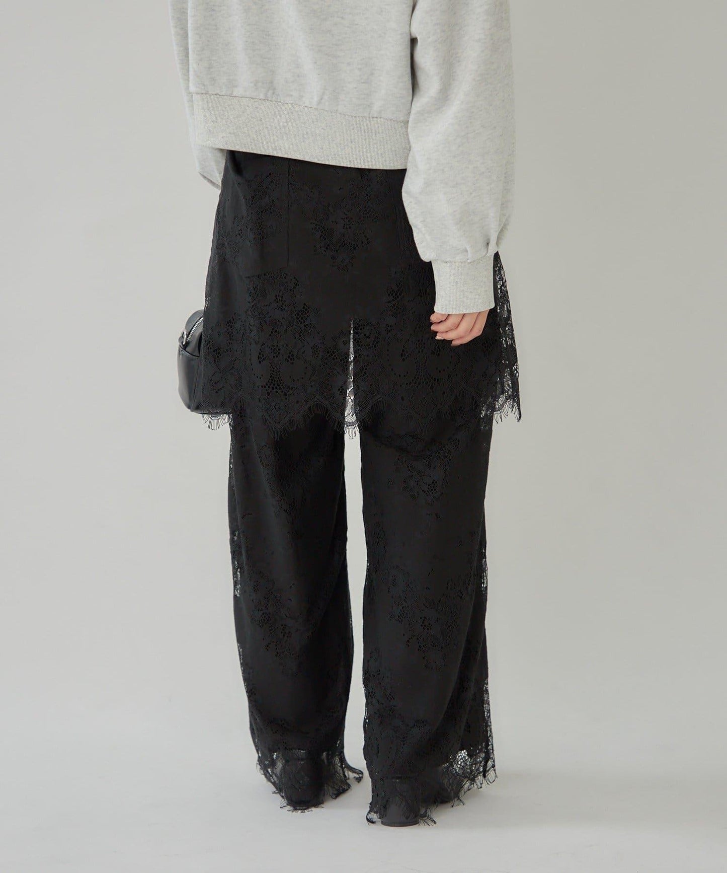 鏤空花邊疊層褲