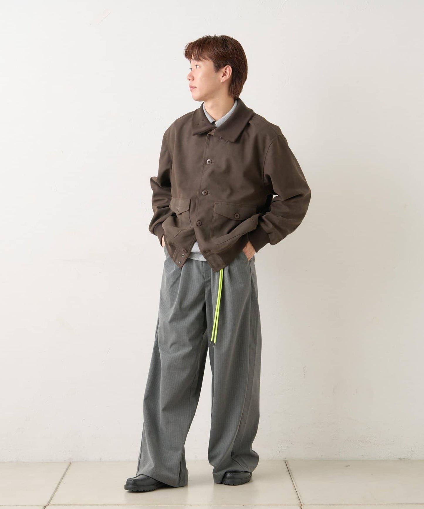 【WHIMSIC/2尺碼可選】細條紋寬鬆西裝褲