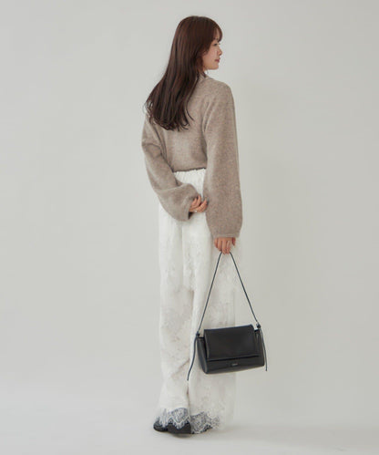 鏤空花邊疊層褲