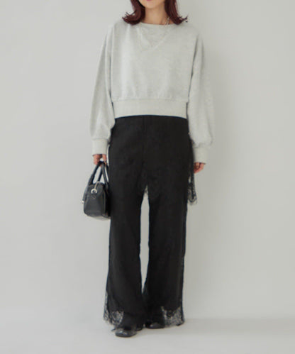 鏤空花邊疊層褲