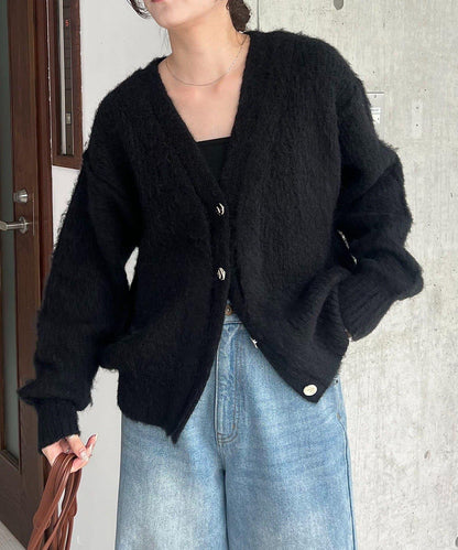 【HAPPY BAG対象】微妙色調紐扣疊穿風開衫