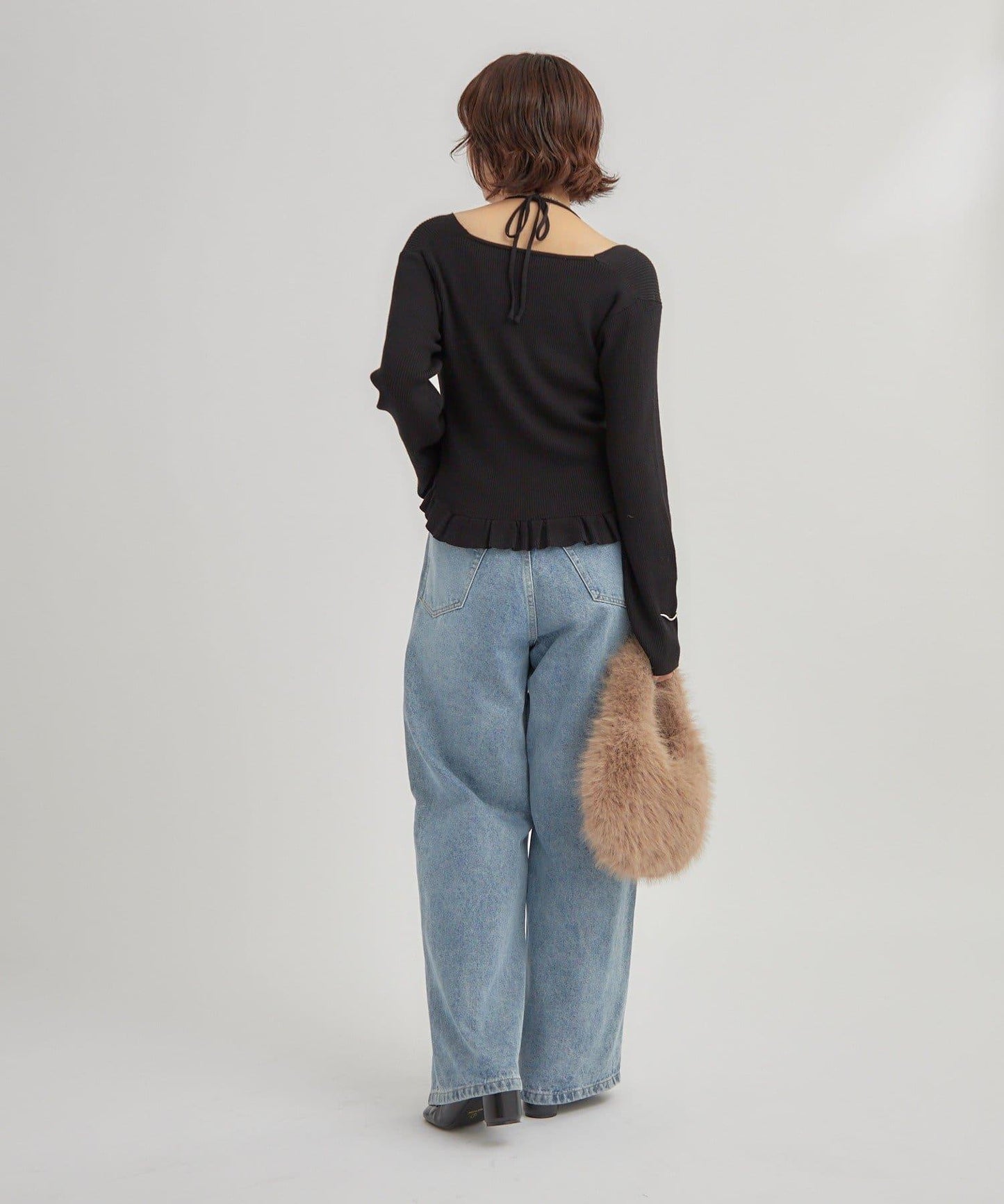 荷葉邊層疊針織衫