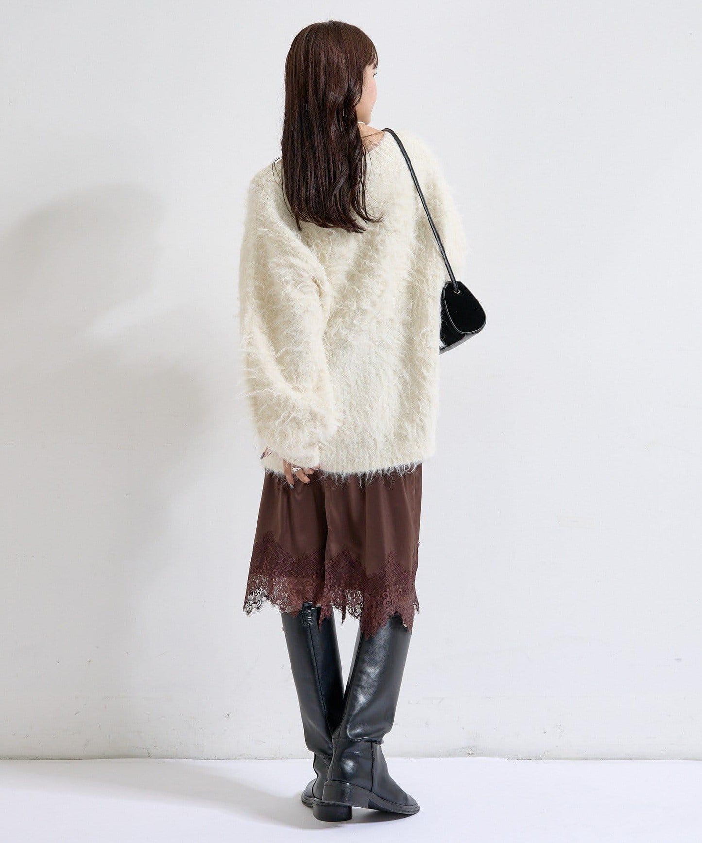 下襬蕾絲多功能半身裙