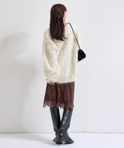 下襬蕾絲多功能半身裙