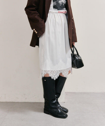 下襬蕾絲多功能半身裙
