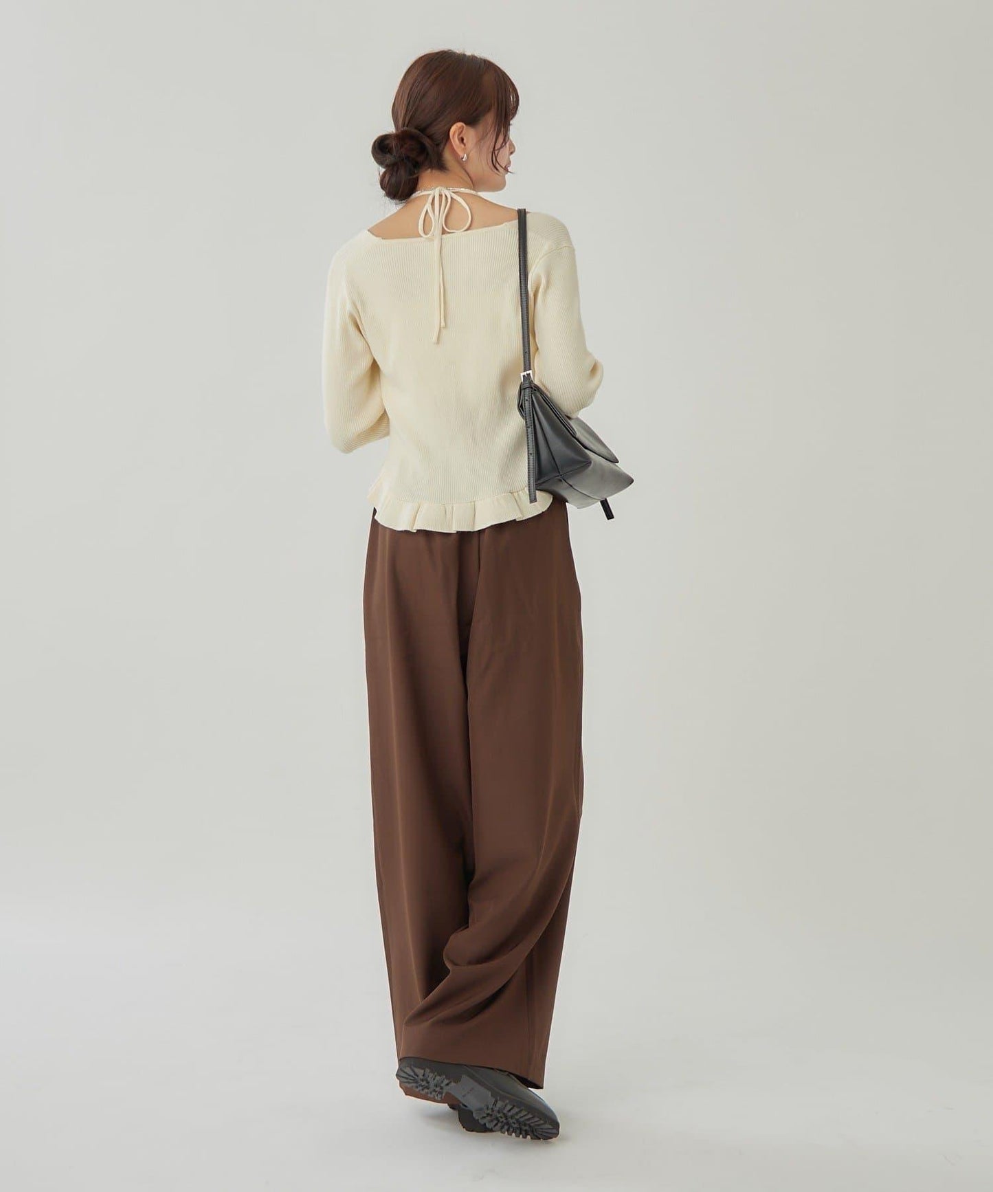 荷葉邊層疊針織衫