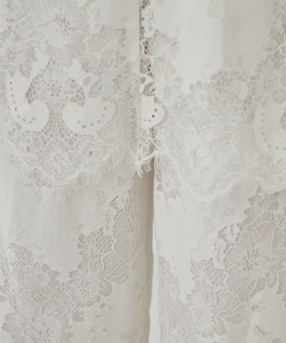 鏤空花邊疊層褲